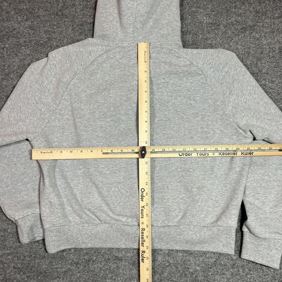 Athleta Hoodie Womens Medium Gray Half Zip Fleece Kangaroo Pocket Sweatshirt - Picture 8 of 10